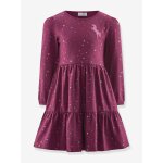 Robe avec licorne et �toiles fille happy girls bordeaux