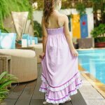 Robe longue avec dentelle 2 - en - 1 ibiza rose violet