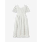 Robe longue fille blanc