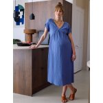 Robe longue grossesse et allaitement bleu gris�