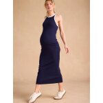 Robe longue grossesse et allaitement en fines ctes envie de fraise marine