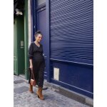 Robe longue grossesse et allaitement motif zbr envie de fraise chocolat