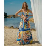 Robe longue de grossesse et d'allaitement na�ade multico