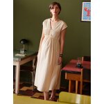 Robe longue de grossesse cérémonie envie de fraise rose pâle Robe longue de grossesse cérémonie envie de fraise rose pâle