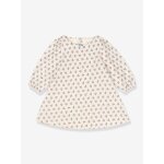Robe longue manches volumineuses beige