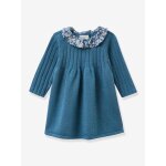 Robe longue tricot bleu