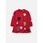 Robe en maille coeurs grenat