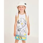 Robe en maille pour fille avec imprim� sir�nes blanc