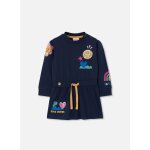 Robe en maille imprim�e avec sequins bleu