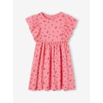 Robe en maille relife fille rose bonbon