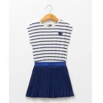 Robe manches courtes fille indigo