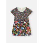 Robe  manches courtes avec imprim fleurs multicolore