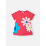 Robe  manches courtes avec dtails plisss rose