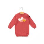 Robe manches longues 100% coton b�b� fille rose