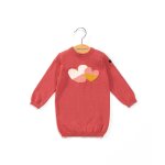 Robe manches longues 100% coton b�b� fille rose