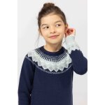 Robe manches longues fille indigo