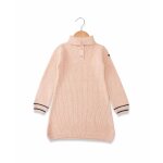 Robe manches longues fille rose