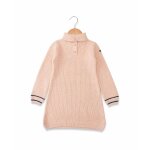 Robe manches longues fille rose