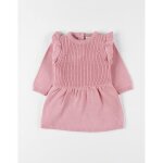 Robe manches longues en tricot rose