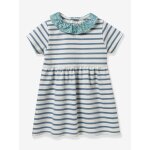 Robe marini�re b�b� tissu liberty - vert imprim�