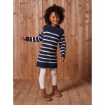 Robe marinire en tricot fille marine
