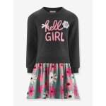 Robe avec message fille happy girls anthracite