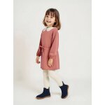Robe molleton col en macram fille bois de rose