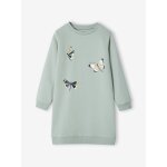 Robe en molleton fille vert sauge
