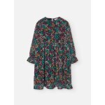 Robe en mousseline imprim�e florale multicolore