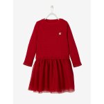 Robe de nol fille bi - matire rouge brique