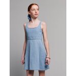 Robe ouverture dos bleu clair