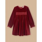 Robe en panne de velours nol carmin