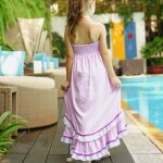 Robe de plage longue 2 - en - 1 jersey et ibiza rose violet Robe de plage longue 2 - en - 1 jersey et ibiza rose violet