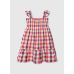 Robe en popeline � carreaux multicolore