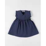 Robe portefeuille mousseline de coton bleu
