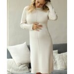 Robe pull cachemire grossesse et allaitement adele sable