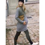 Robe - pull grossesse et allaitement gris anthracite