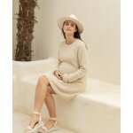 Robe pull de grossesse et d'allaitement honey beige Robe pull de grossesse et d'allaitement honey beige
