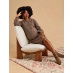 Robe pull de grossesse maille torsad�e taupe