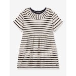 Robe ray�e b�b� beige chin�