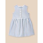 Robe ray�e b�b� - coton biologique rayure bleue