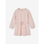 Robe raye resserre taille fille terracotta