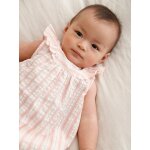 Robe ray�e en seersucker naissance rose