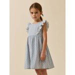 Robe ray�e en seersucker rayure seersucker bleu