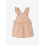 Robe salopette bébé bretelles volantées rose Robe salopette bébé bretelles volantées rose
