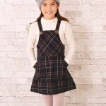 Robe salopette carreaux tartan lola marron jaune