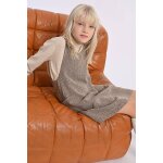 Robe salopette  chevrons beige