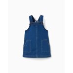 Robe salopette en jean avec poches avant bleu