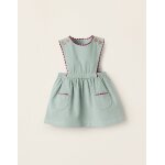 Robe - salopette en velours côtelé vert Robe - salopette en velours côtelé vert