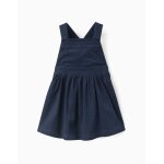 Robe - salopette en velours côtelé avec volants bleu foncé Robe - salopette en velours côtelé avec volants bleu foncé